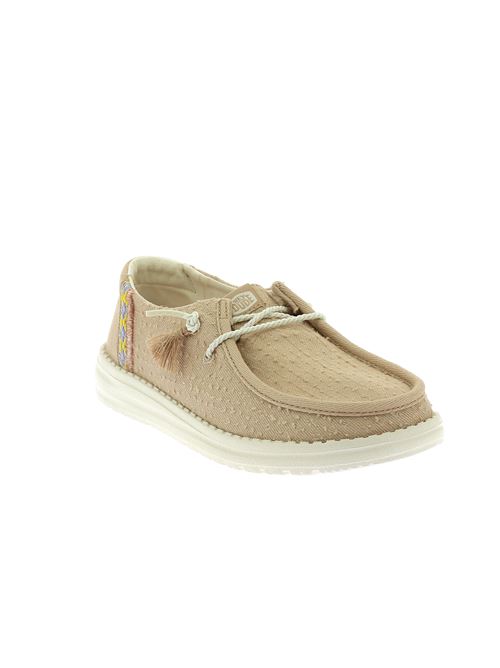 Wendy Perf Canvas stringata da donna in tessuto beige HEY DUDE | 431110NG